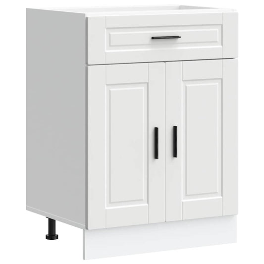 Kitchen Base Cabinet "Porto" White Engineered Wood Kitchen Base Cabinet "Porto" White Engineered Wood