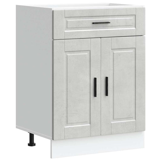 Kitchen Base Cabinet Porto Concrete Grey Engineered Wood Kitchen Base Cabinet Porto Concrete Grey Engineered Wood