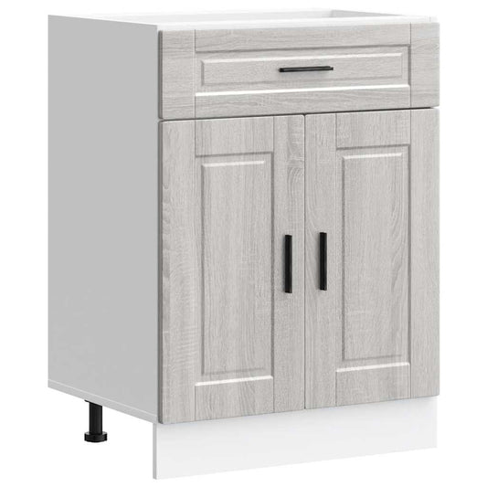 Kitchen Base Cabinet "Porto" Grey Sonoma Engineered Wood Kitchen Base Cabinet "Porto" Grey Sonoma Engineered Wood