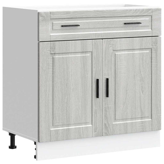 Kitchen Base Cabinet "Porto" Grey Sonoma Engineered Wood Kitchen Base Cabinet "Porto" Grey Sonoma Engineered Wood