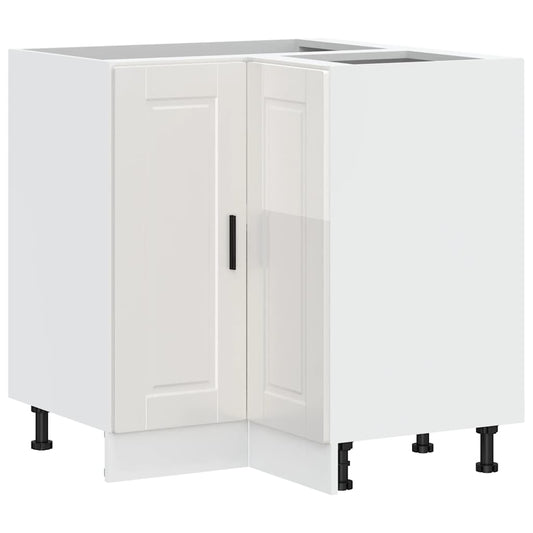 Kitchen Corner Base Cabinet "Porto" High Gloss White Kitchen Corner Base Cabinet "Porto" High Gloss White