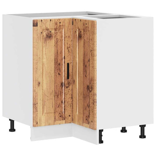 Kitchen Corner Base Cabinet "Porto" Old Wood Engineered Wood Kitchen Corner Base Cabinet "Porto" Old Wood Engineered Wood
