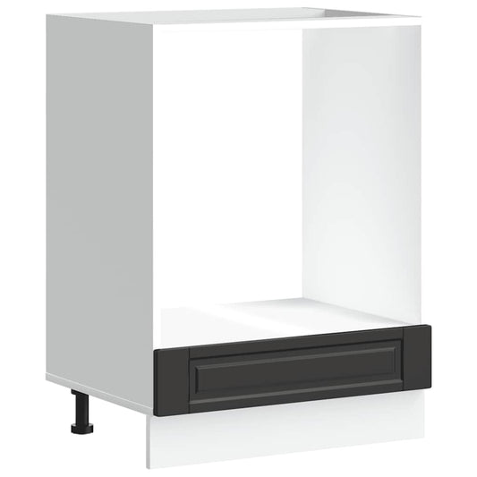 Oven Cabinet "Porto" Black Engineered Wood Oven Cabinet "Porto" Black Engineered Wood