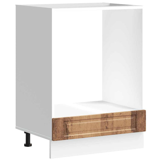 Oven Cabinet "Porto" Old Wood Engineered Wood Oven Cabinet "Porto" Old Wood Engineered Wood