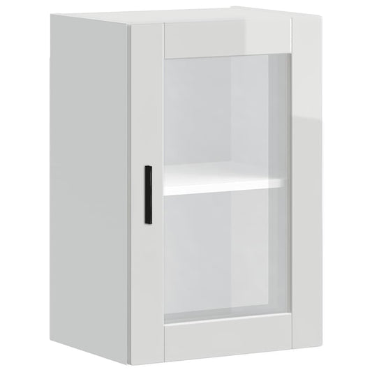 Kitchen Wall Cabinet with Glass Door "Porto" High Gloss White Kitchen Wall Cabinet with Glass Door "Porto" High Gloss White