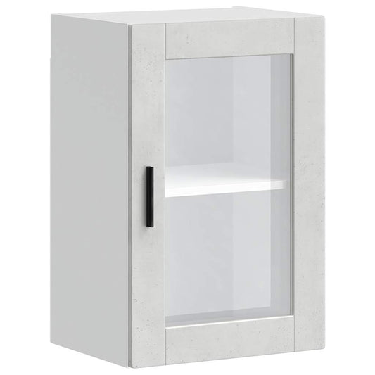 Kitchen Wall Cabinet with Glass Door "Porto" Concrete Grey Kitchen Wall Cabinet with Glass Door "Porto" Concrete Grey