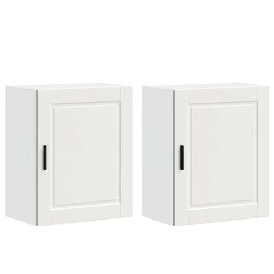 Kitchen Wall Cabinets 2 pcs "Porto" White Engineered Wood Kitchen Wall Cabinets 2 pcs "Porto" White Engineered Wood