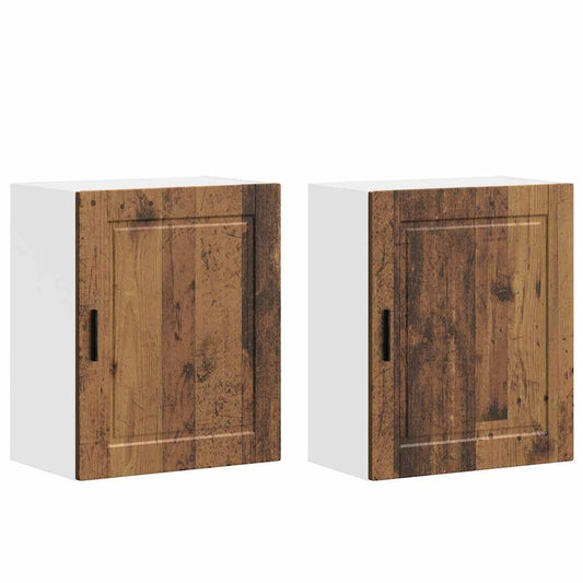 Kitchen Wall Cabinets 2 pcs "Porto" Old Wood Engineered Wood Kitchen Wall Cabinets 2 pcs "Porto" Old Wood Engineered Wood