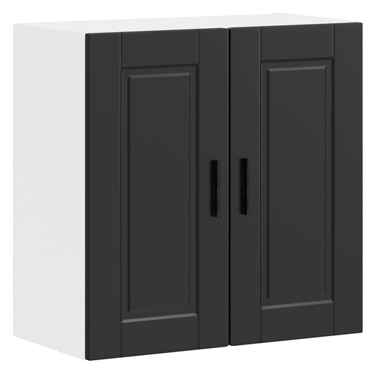 Kitchen Wall Cabinet "Porto" Black Engineered Wood Kitchen Wall Cabinet "Porto" Black Engineered Wood
