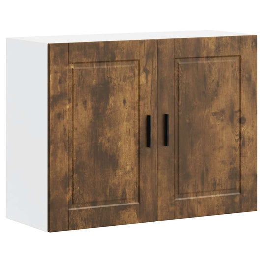 Kitchen Wall Cabinet "Porto" Smoked Oak Engineered Wood Kitchen Wall Cabinet "Porto" Smoked Oak Engineered Wood