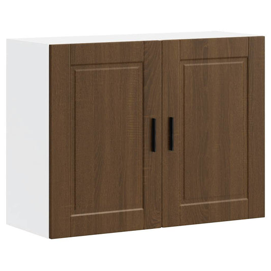 Kitchen Wall Cabinet "Porto" Brown Oak Engineered Wood Kitchen Wall Cabinet "Porto" Brown Oak Engineered Wood