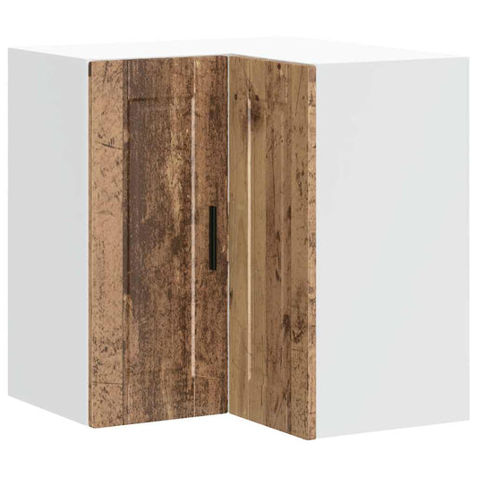 Kitchen Wall Corner Cabinet "Porto" Old Wood Engineered Wood Kitchen Wall Corner Cabinet "Porto" Old Wood Engineered Wood