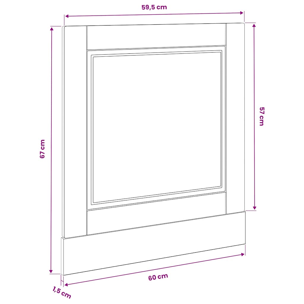 Dishwasher Panel Porto Sonoma Oak 60x1.5x57 cm Engineered Wood