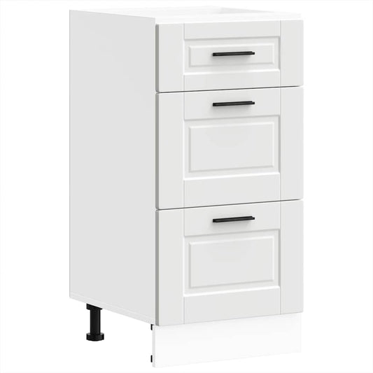 Kitchen Base Cabinet "Porto" White Engineered Wood Kitchen Base Cabinet "Porto" White Engineered Wood