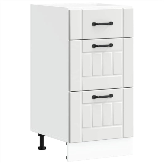 Kitchen Base Cabinet "Lucca" White Engineered Wood Kitchen Base Cabinet "Lucca" White Engineered Wood
