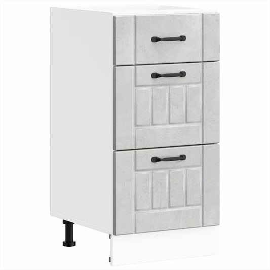 Kitchen Base Cabinet "Lucca" Concrete Grey Engineered Wood Kitchen Base Cabinet "Lucca" Concrete Grey Engineered Wood