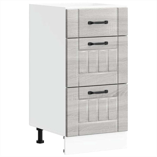 Kitchen Base Cabinet Lucca Grey Sonoma Engineered Wood Kitchen Base Cabinet Lucca Grey Sonoma Engineered Wood