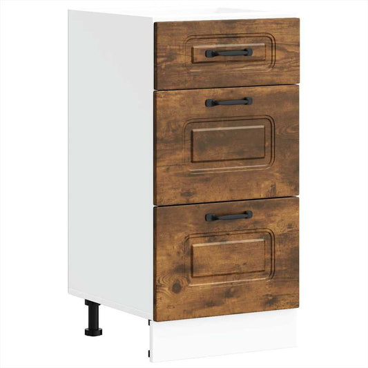 Kitchen Base Cabinet "Kalmar" Smoked Oak Engineered Wood Kitchen Base Cabinet "Kalmar" Smoked Oak Engineered Wood