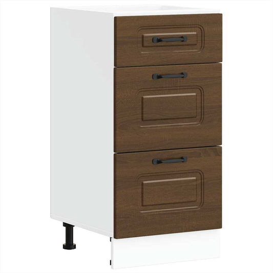 Kitchen Base Cabinet "Kalmar" Brown Oak Engineered Wood Kitchen Base Cabinet "Kalmar" Brown Oak Engineered Wood