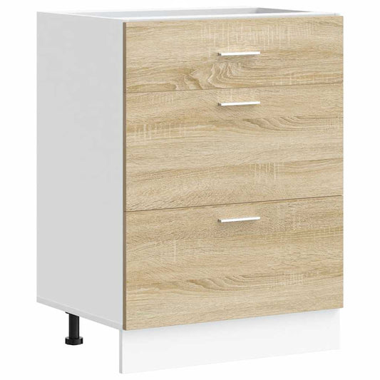 Kitchen Base Cabinet "Lyon" Sonoma Oak Engineered Wood Kitchen Base Cabinet "Lyon" Sonoma Oak Engineered Wood