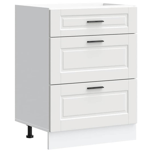 Kitchen Base Cabinet "Porto" White Engineered Wood Kitchen Base Cabinet "Porto" White Engineered Wood