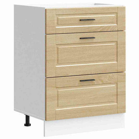 Kitchen Base Cabinet "Porto" Sonoma Oak Engineered Wood Kitchen Base Cabinet "Porto" Sonoma Oak Engineered Wood