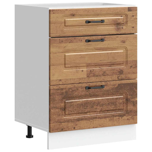 Kitchen Base Cabinet "Kalmar" Old Wood Engineered Wood Kitchen Base Cabinet "Kalmar" Old Wood Engineered Wood