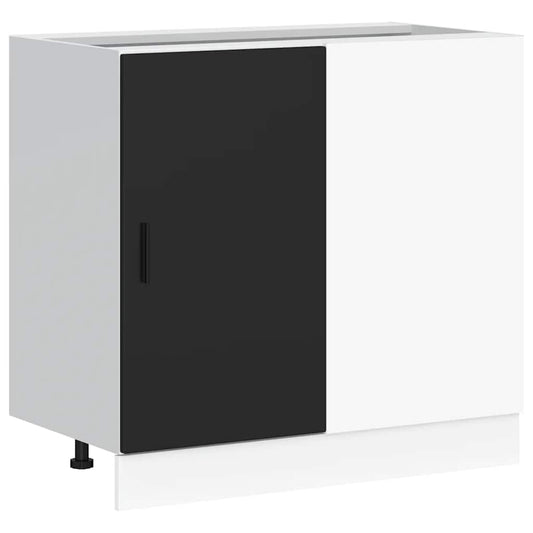 Kitchen Base Cabinet Lyon Black Engineered Wood Kitchen Base Cabinet Lyon Black Engineered Wood