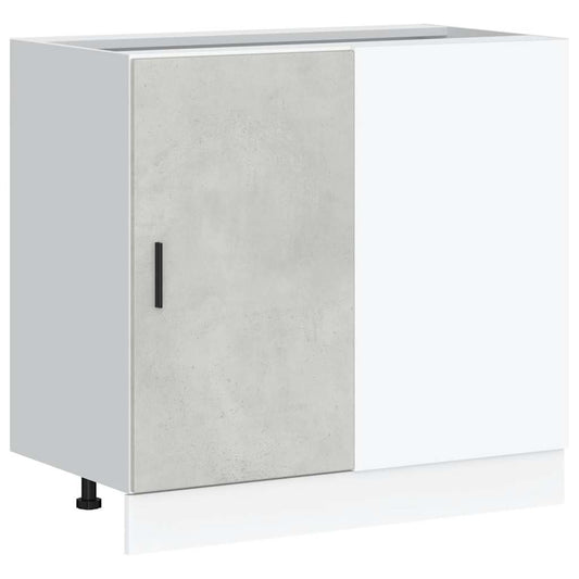 Kitchen Base Cabinet "Lyon" Concrete Grey Engineered Wood Kitchen Base Cabinet "Lyon" Concrete Grey Engineered Wood