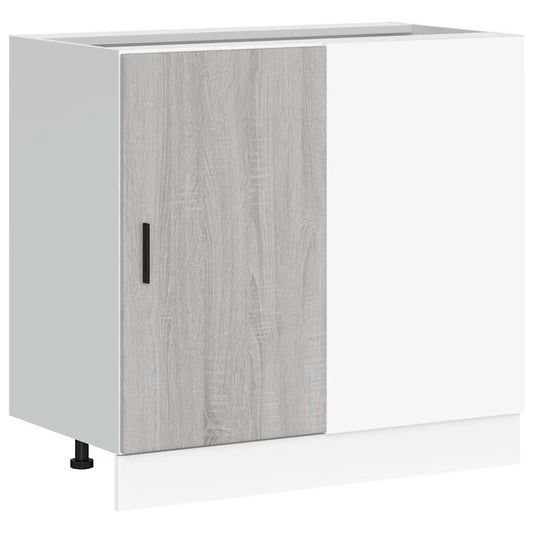 Kitchen Base Cabinet "Lyon" Grey Sonoma Engineered Wood Kitchen Base Cabinet "Lyon" Grey Sonoma Engineered Wood