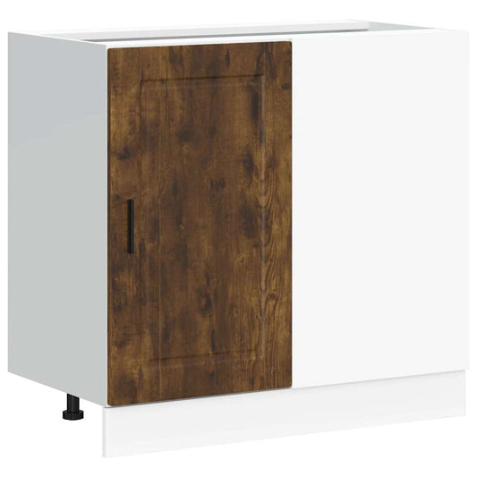 Kitchen Base Cabinet "Porto" Smoked Oak Engineered Wood Kitchen Base Cabinet "Porto" Smoked Oak Engineered Wood
