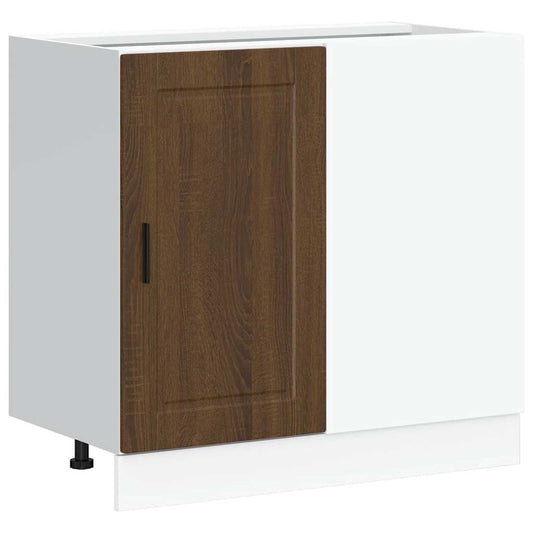 Kitchen Base Cabinet "Porto" Brown Oak Engineered Wood Kitchen Base Cabinet "Porto" Brown Oak Engineered Wood