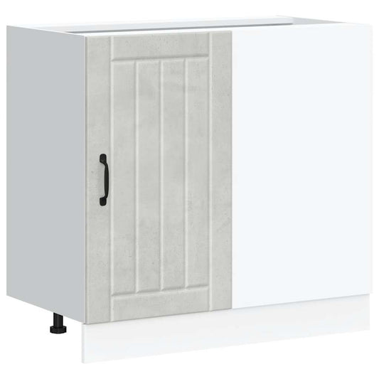 Kitchen Base Cabinet "Lucca" Concrete Grey Engineered Wood Kitchen Base Cabinet "Lucca" Concrete Grey Engineered Wood