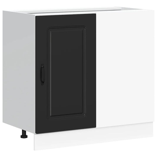 Kitchen Base Cabinet "Kalmar" Black Engineered Wood Kitchen Base Cabinet "Kalmar" Black Engineered Wood