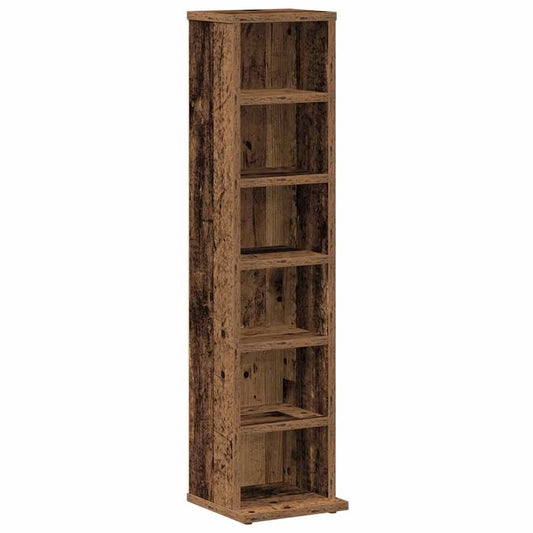 CD Cabinet Old Wood 21x20x88 cm Engineered Wood CD Cabinet Old Wood 21x20x88 cm Engineered Wood