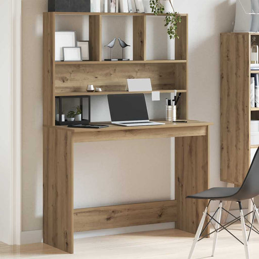 Desk with Shelves Artisan Oak 102x45x148 cm Engineered Wood Desk with Shelves Artisan Oak 102x45x148 cm Engineered Wood