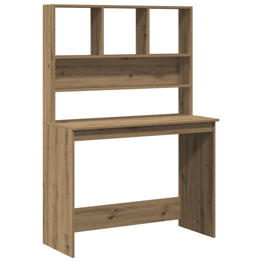 Desk with Shelves Artisan Oak 102x45x148 cm Engineered Wood Desk with Shelves Artisan Oak 102x45x148 cm Engineered Wood