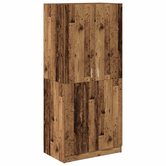 Wardrobe Old Wood 90x52x200 cm Engineered Wood Wardrobe Old Wood 90x52x200 cm Engineered Wood