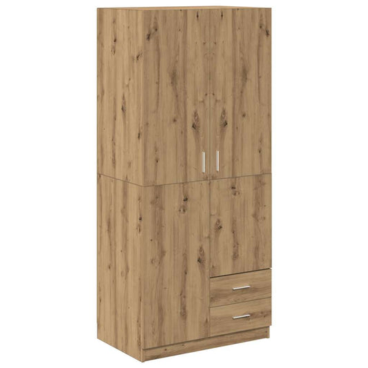 Wardrobe Artisian Oak 80x52x180 cm Engineered Wood Wardrobe Artisian Oak 80x52x180 cm Engineered Wood