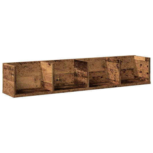 CD Wall Shelf Old Wood 100x18x18 cm Engineered Wood CD Wall Shelf Old Wood 100x18x18 cm Engineered Wood