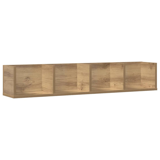 CD Wall Shelf Artisan Oak 100x18x18 cm Engineered Wood CD Wall Shelf Artisan Oak 100x18x18 cm Engineered Wood
