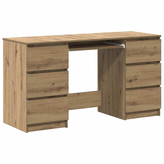 Writing Desk Artisan Oak 140x50x77 cm Engineered Wood Writing Desk Artisan Oak 140x50x77 cm Engineered Wood