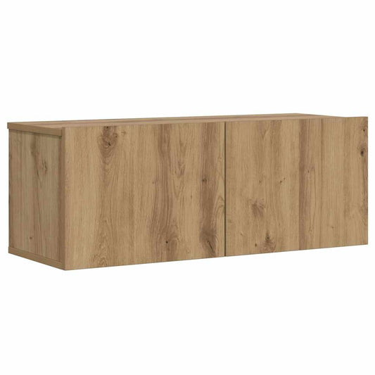 Wall Mounted TV Cabinet Artisan Oak 80x30x30 cm Engineered Wood Wall Mounted TV Cabinet Artisan Oak 80x30x30 cm Engineered Wood