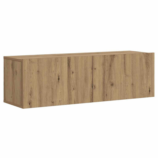 Wall Mounted TV Cabinet Artisan Oak 100x30x30cm Engineered Wood Wall Mounted TV Cabinet Artisan Oak 100x30x30cm Engineered Wood