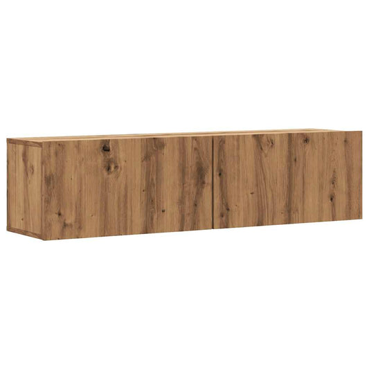 Wall Mounted TV Cabinet Artisan Oak 120x30x30 cm Engineered Wood Wall Mounted TV Cabinet Artisan Oak 120x30x30 cm Engineered Wood