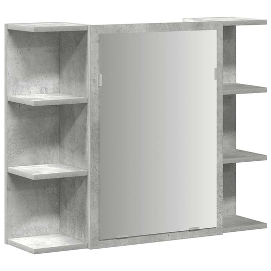 Bathroom Mirror Cabinet Concrete Grey 80x20.5x64 cm Engineered Wood Bathroom Mirror Cabinet Concrete Grey 80x20.5x64 cm Engineered Wood