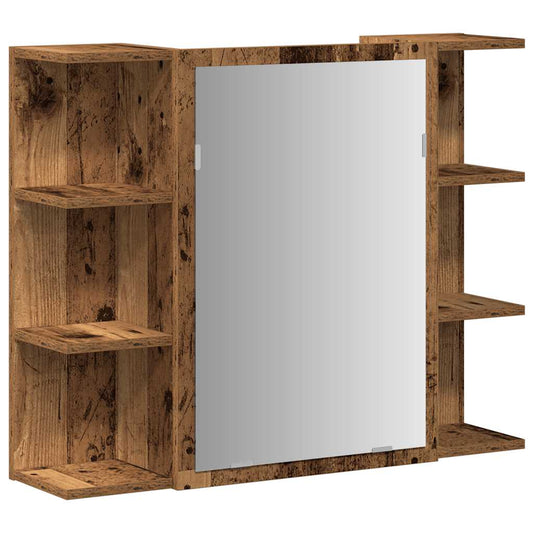Bathroom Mirror Cabinet Old Wood 80x20.5x64 cm Engineered Wood Bathroom Mirror Cabinet Old Wood 80x20.5x64 cm Engineered Wood