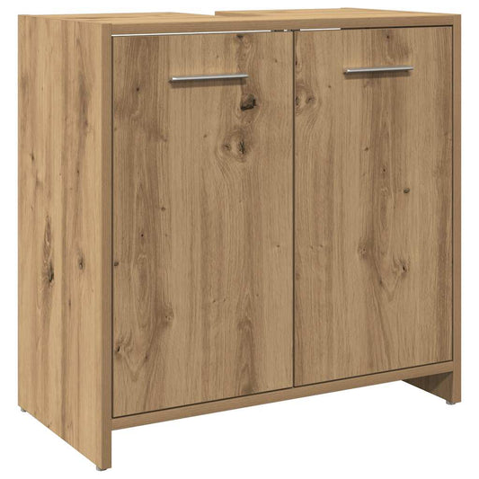 Bathroom Sink Cabinet Artisan Oak 60x33x60 cm Engineered Wood Bathroom Sink Cabinet Artisan Oak 60x33x60 cm Engineered Wood