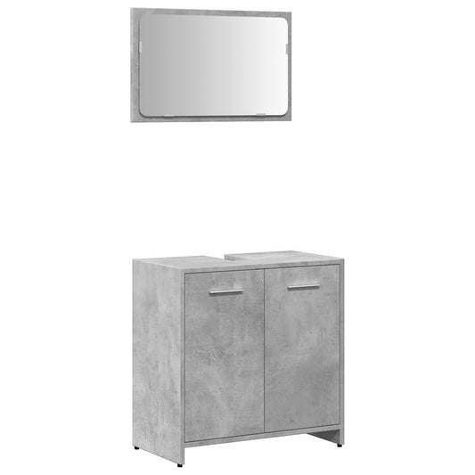 Bathroom Cabinet with Mirror Concrete Grey Engineered Wood Bathroom Cabinet with Mirror Concrete Grey Engineered Wood