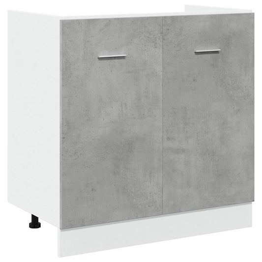 Sink Bottom Cabinet "Lyon" Concrete Grey 80x46x81.5 cm Sink Bottom Cabinet "Lyon" Concrete Grey 80x46x81.5 cm